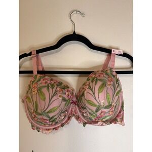 Victoria's Secret Dream Angels Wicked Floral Lightly Lined Demi Bra Size 38D NWT